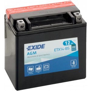 EXIDE BIKE AGM YTX14-BS 12AH 200A 12V L+