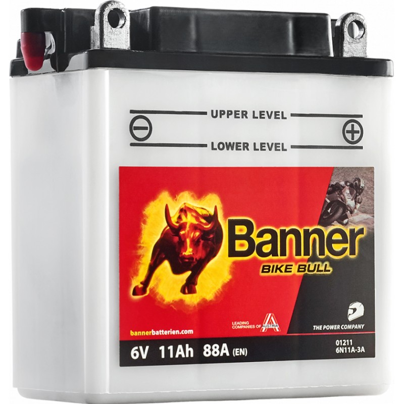 BANNER BIKE BULL 6N11A-3A 11AH 6V R+