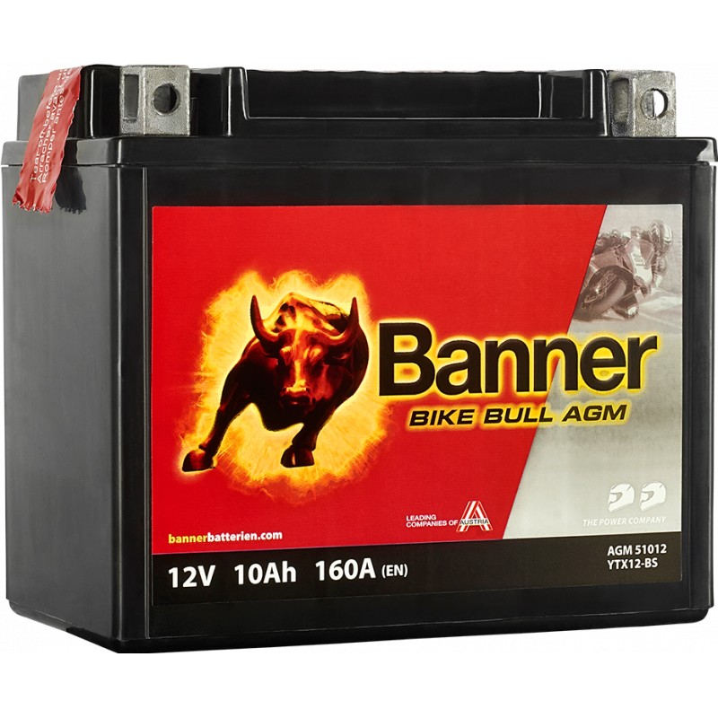 BANNER BIKE BULL AGM YTX12-BS 10AH 160A L+