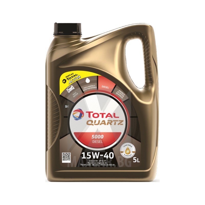 TOTAL QUARTZ 5000 DIESEL 15W-40 5L