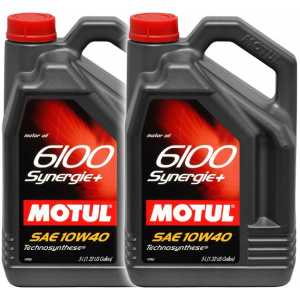 Две туби MOTUL 6100 SYNERGIE+ 10W-40 5lL