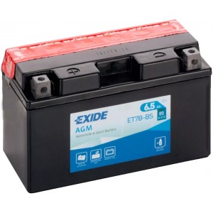 EXIDE BIKE AGM YT7B-BS 6.5AH 85A 12V L+