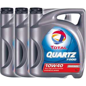 3 броя TOTAL QUARTZ 7000 DIESEL 10W-40 15L