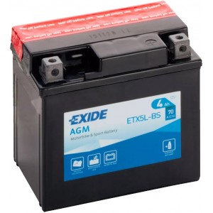 EXIDE BIKE AGM YTX5L-BS 4AH 70A 12V R+