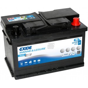 EXIDE MARINE&amp;LEISURE DUAL AGM 70AH 760A 600WH R+