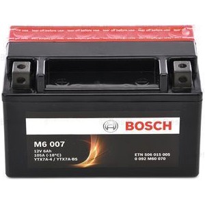 BOSCH M6 AGM YTX7A-BS 6AH 105A 12V L+