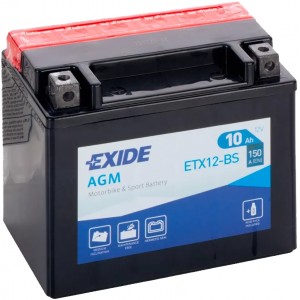 EXIDE BIKE AGM YTX12-BS 10AH 150A 12V L+